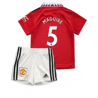 Manchester United Harry Maguire #5 Fotballklær Hjemmedraktsett Barn 2022-23 Kortermet (+ korte bukser)